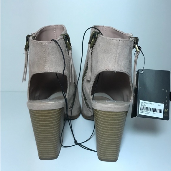 NEW Forever21 Mauve Pink Heeled Booties W 8.5 - Picture 4 of 6